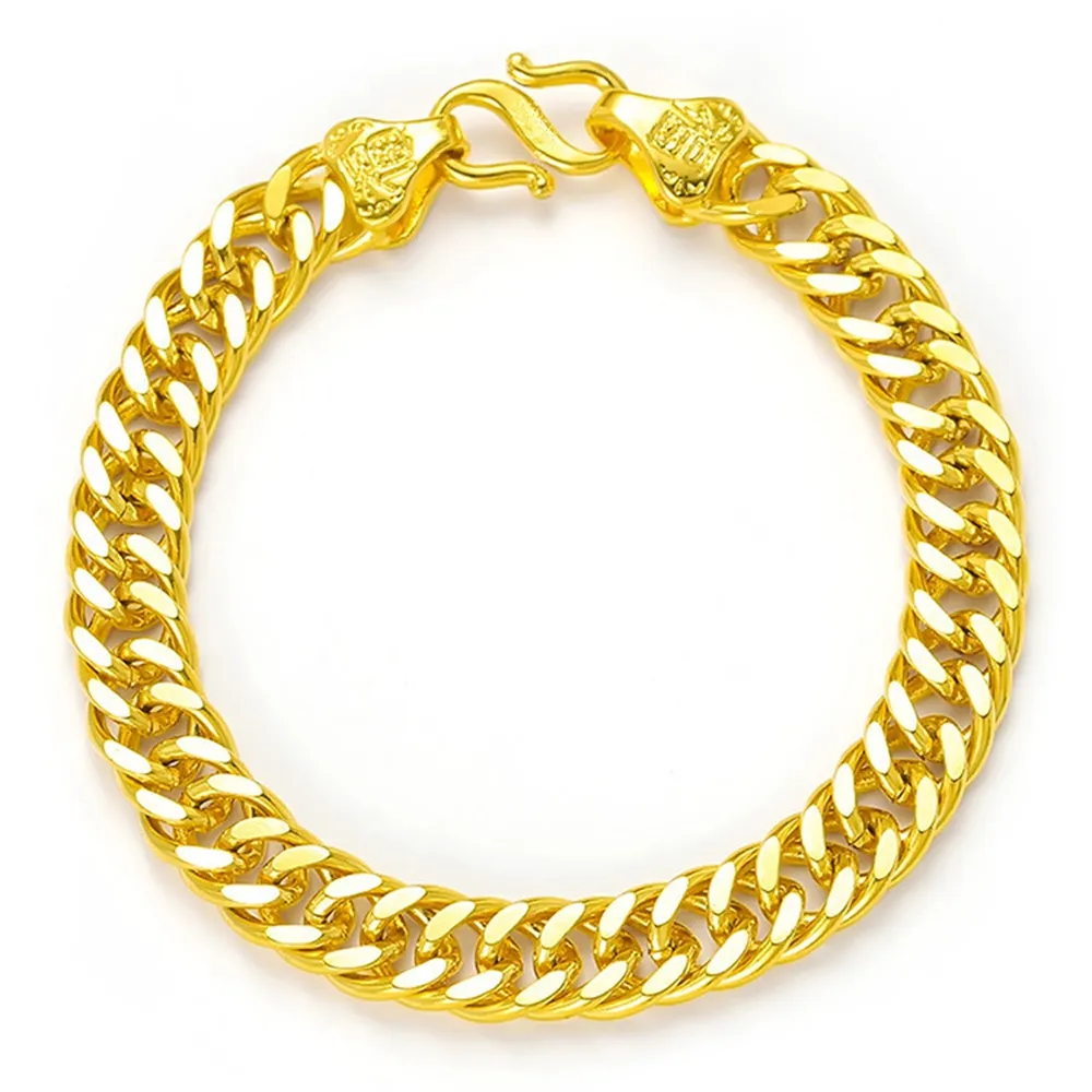 Buy Gents Bracelet One Gram Gold Plated Bracelet Design Gold Hand Chain for  Daily Use