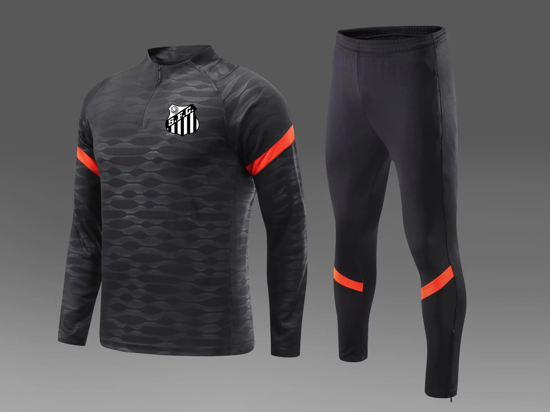 Tute da uomo Santos FC tuta sportiva da esterno Autunno e Inverno Kit per la casa per bambini Felpa casual taglia 12-2XL