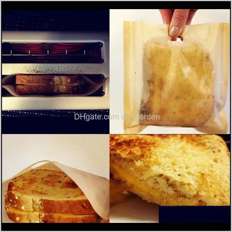 toaster bags grilled cheese sandwiches bags reusable non-stick toaster bags bake toast bread bag toast microwave heating bh3058 tqq