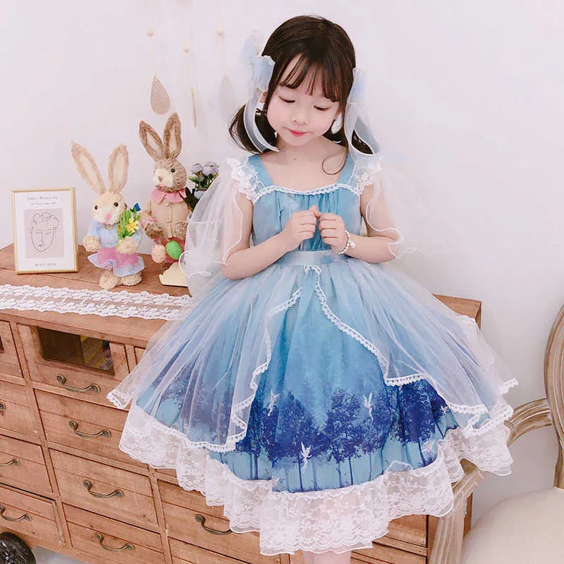 Kids Boutique Dress For Girls Children Spanish Frocks Girl Baby Birthday Party Clothes Toddler Lolita Princess Dresses 210615
