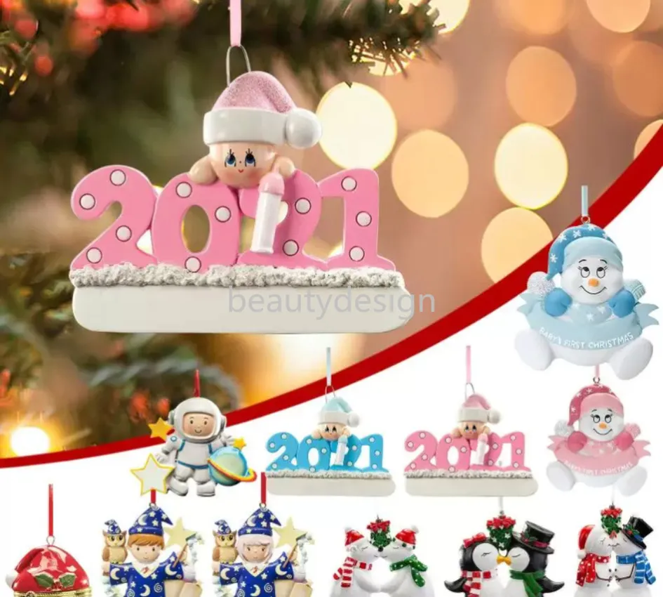 Nuevas decoraciones navideñas Decoración de árbol Colgante DIY adornos Colgando Regalo Producto Decoración familiar personalizada Navidad DD