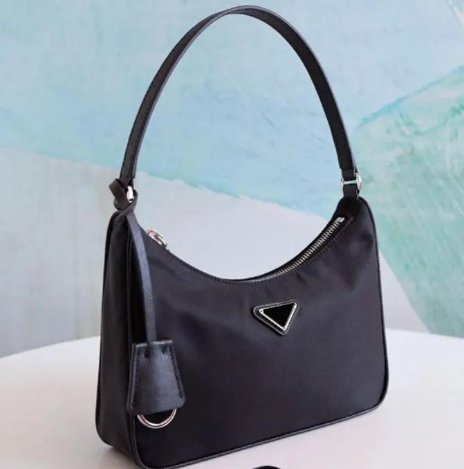 High quality tramp underarm shoulder bag fashion parachute fabric nylon moon shape lady crossbody handbag3486048