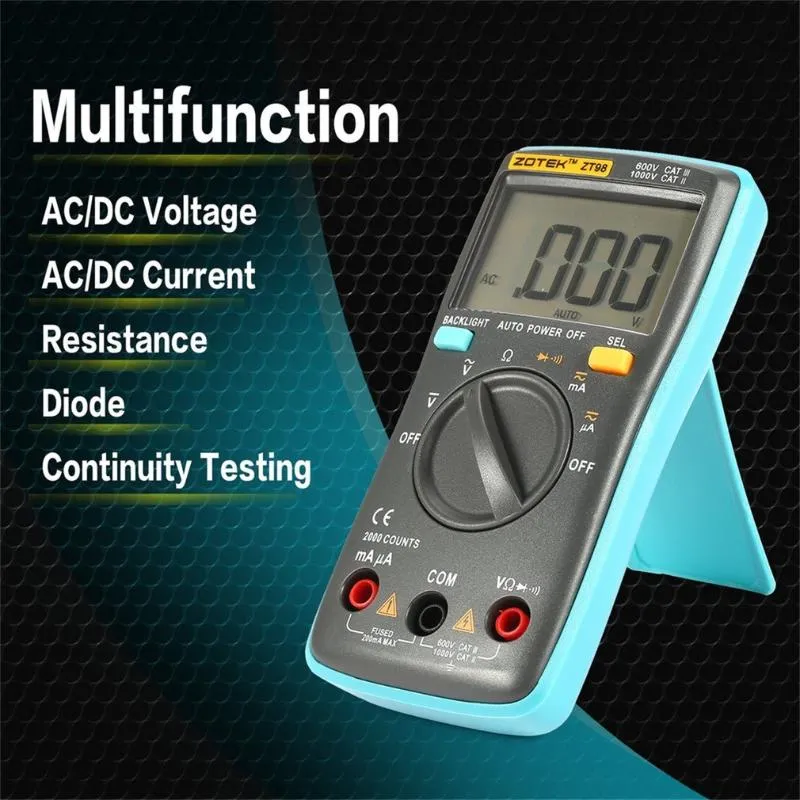 Multimètre Numérique 6000 Comptes Rétroéclairage /DC Ampèremètre