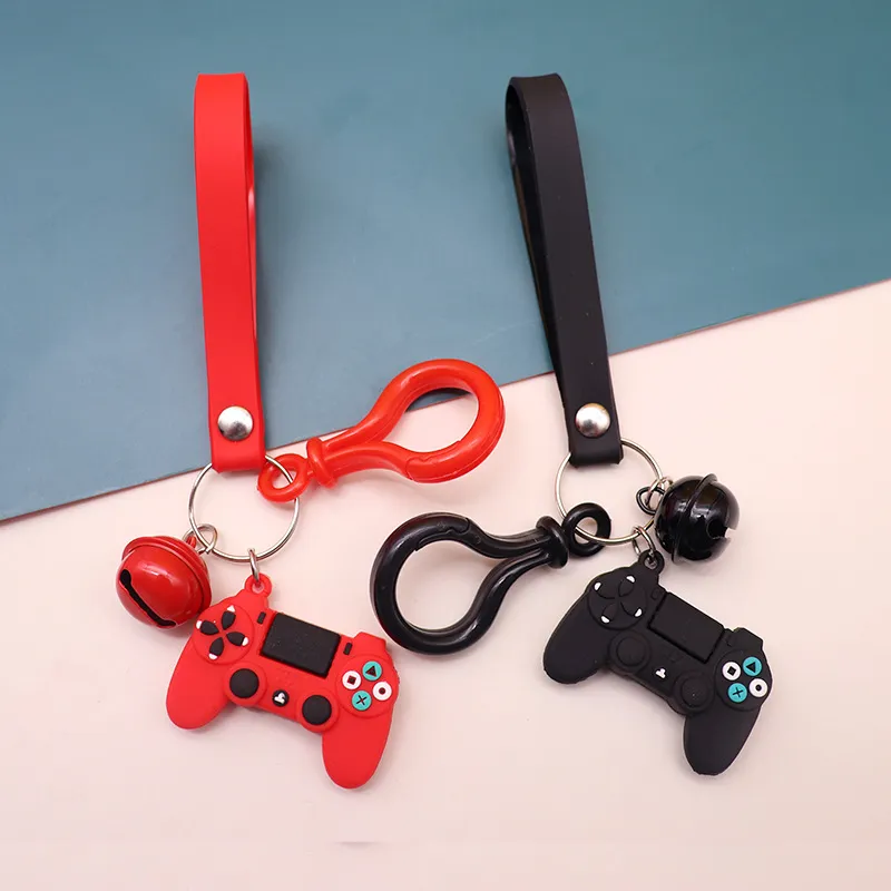 Creative Playstation 5 Keychains Palm Mini Gamepad Charm Bag Accessories Cute Simple Car Keychain Jewelry Gifts for Kids Keyfob