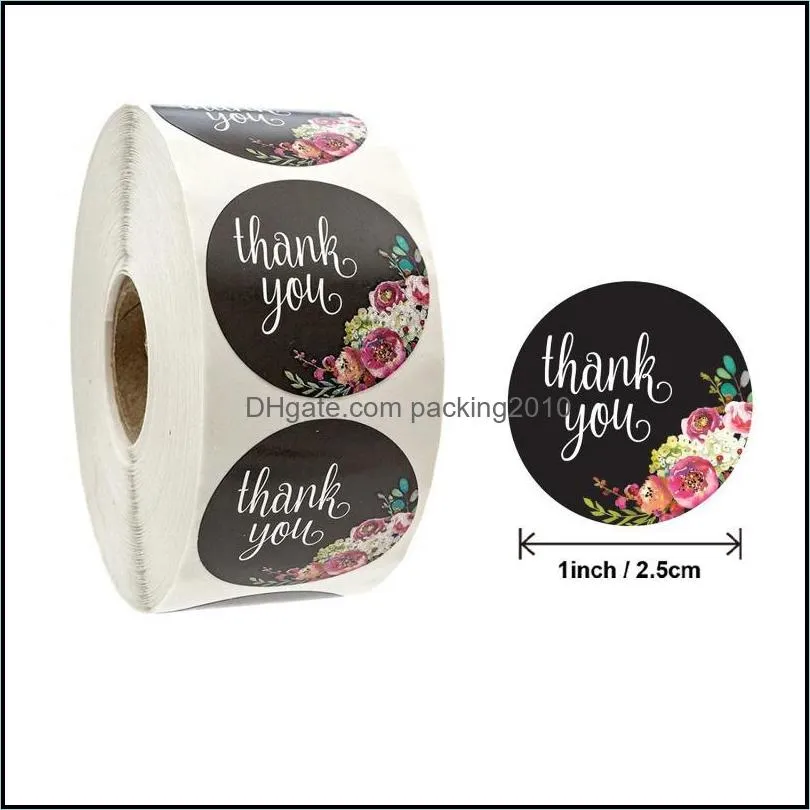 Flower Handmade Crafts Decoration Thank You Seal Sticker Envelope Wedding Gift Wrap