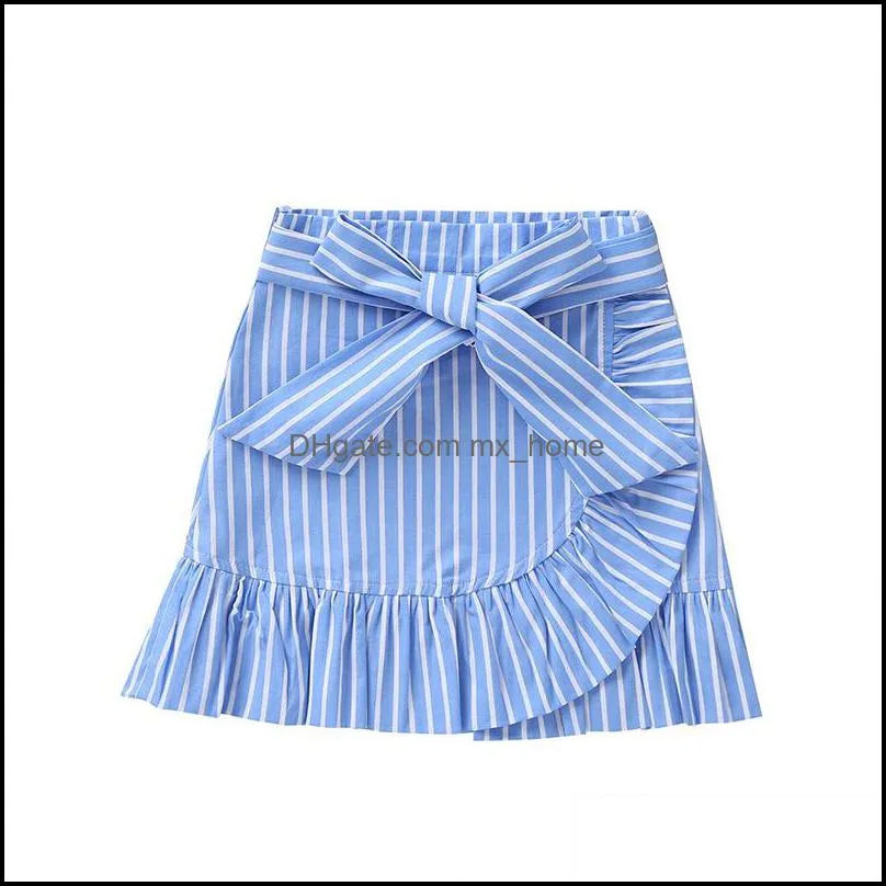 kids Clothing girls stripe Skirts Children Ruffle skirt Spring Autumn summer fashion Korean version baby clothes Z5131