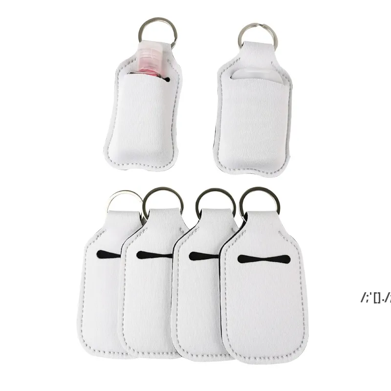 30ML Neoprene Keychain Party Favor Sublimation Blank Perfume Bottles Cover Hand Sanitizer Cover Heat Transfer Chapstick Holder RRF13167