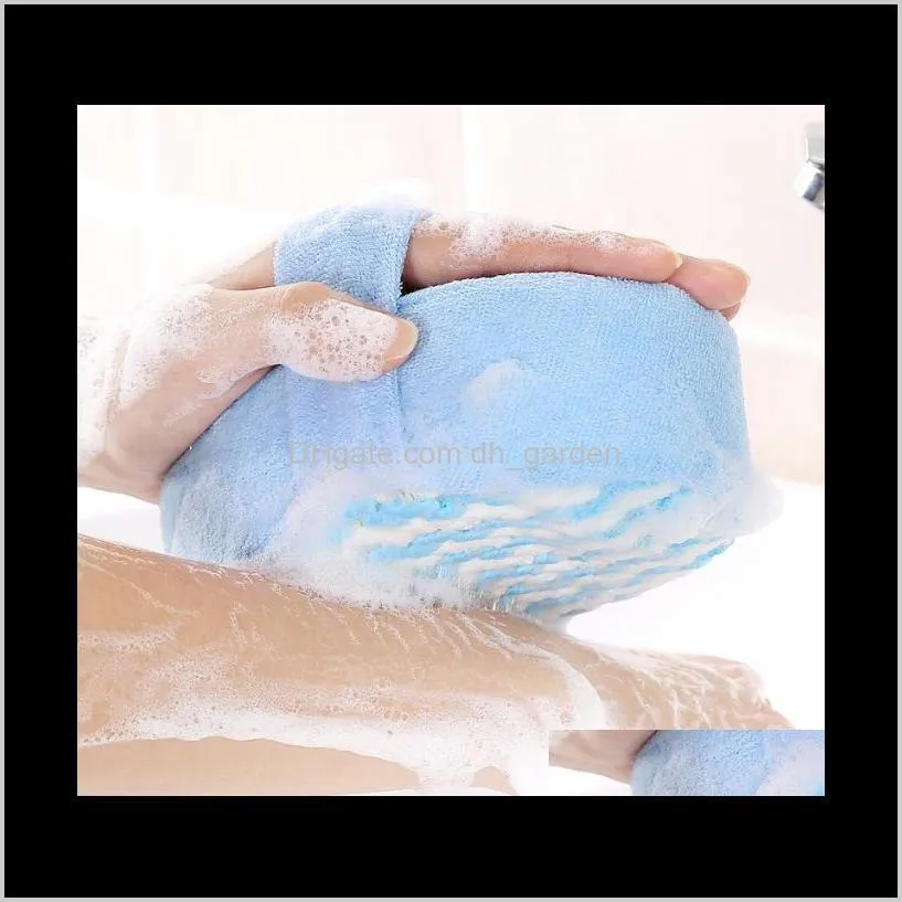 hot sale bath sponge massage multi shower exfoliating body cleaning scrubber random bathing loofah sponge 14x11x5cm sn2305