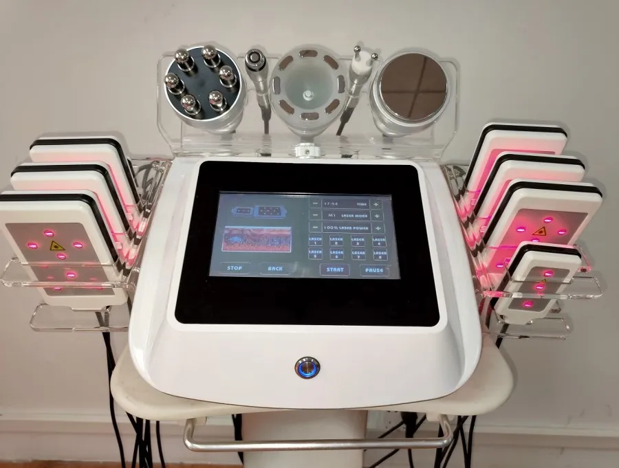 Machine de cavitation spa 6 en 1, amincissante, laser lipo, équipement rf pour lifting du visage