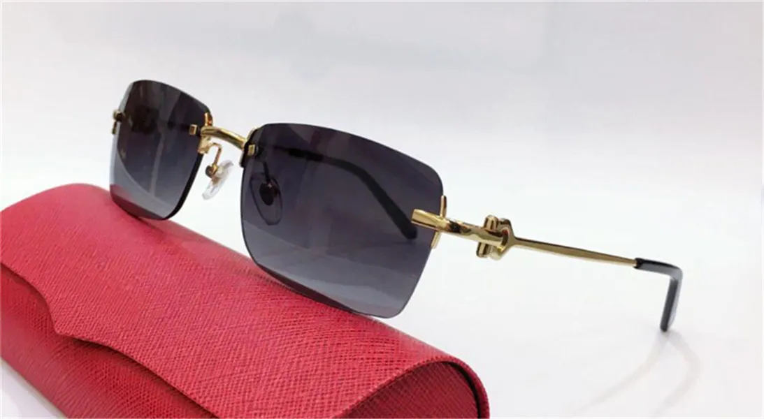 lunettes de soleil design de mode 280088S carré sans cadre de qualité supérieure style simple et polyvalent extérieur uv 400 lunettes de protection