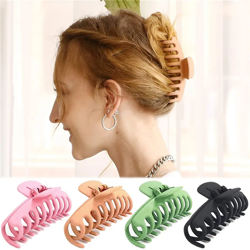 Grandes clipes de garra de cabelo 4 polegadas nonslip grandes garras clipe mulheres meninas 90's fortes holdpins 10 pcs