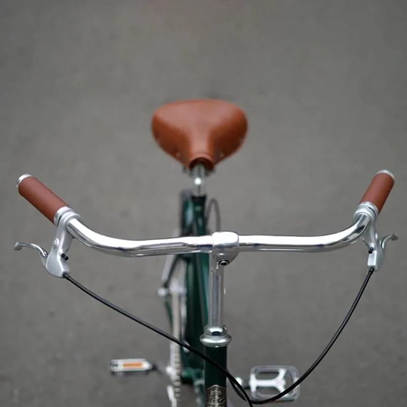 Composants de guidon de vélo Guidon vintage en forme d'hirondelle en alliage d'aluminium rétro 20 pouces vélo de banlieue 560 mm 25,4 mm couleur argent