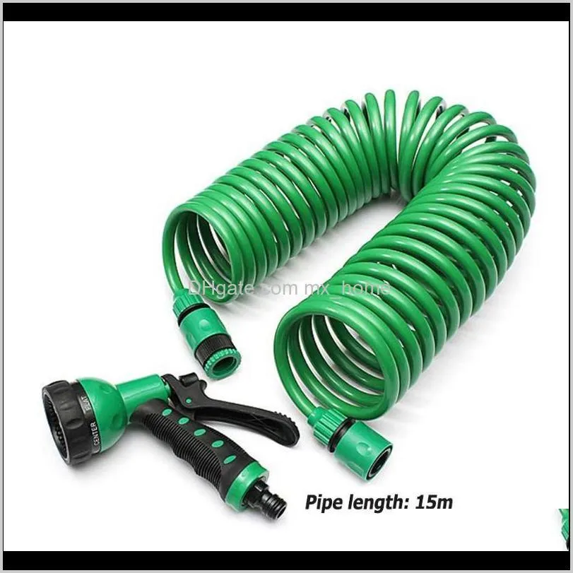 garden expandable garden water hose pipe kits plastic for car washing lawn irrigation sprayer gun 7.5m 15m 30m