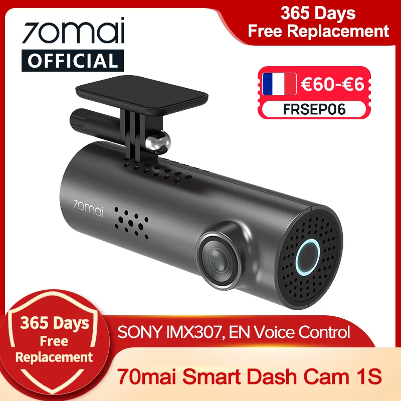 자동차 DVR App English Voice Control 1080P HD 야간 투시경 1S 카메라 레코더 WiFi 70mai Dash Cam