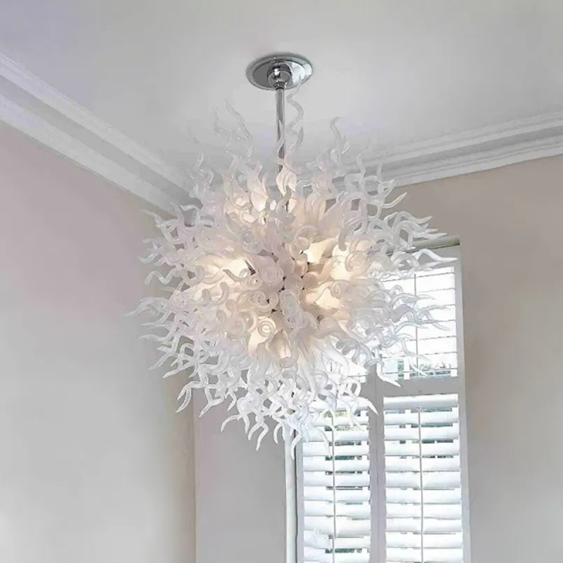 LED Ceiling Lamp 110V-260V Hand Blown Glass Chandelier Lamps for Living Room Bedroom Home Decor