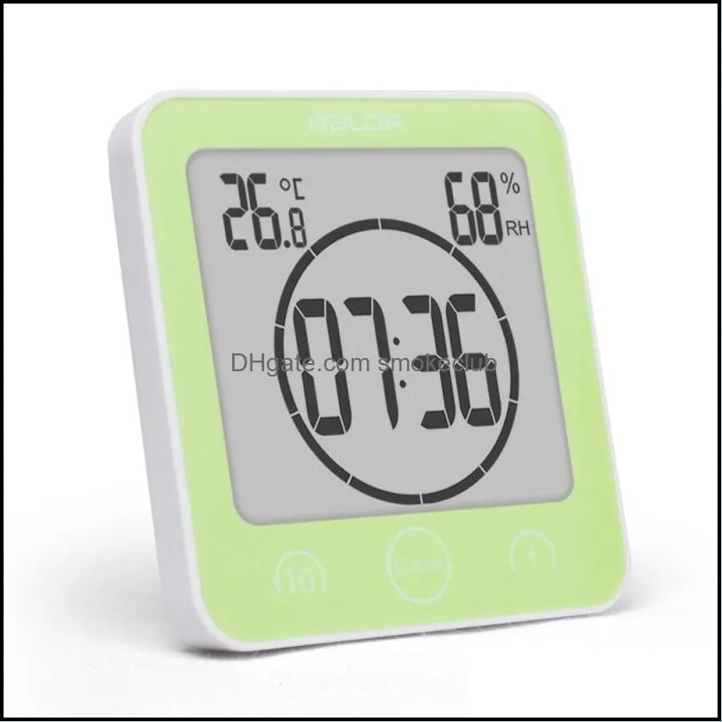 Shower Wall Stand Clock Creative Digital Waterproof Humidity Temperature Timer