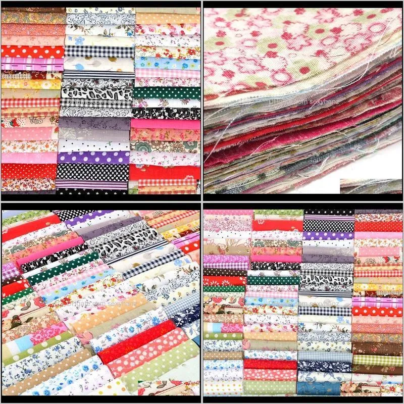 100pcs diy sewing doll quilting patchwork textile cloth bags 10x10cm square floral cotton fabric crafts1