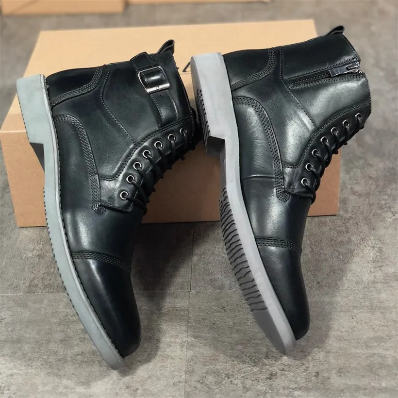 Men's Oxford Ankle High Lace-Up Dress Boots Genuine Leather Flat Heel  Medium Width from Dhgate Dress Shoes - price 56.18