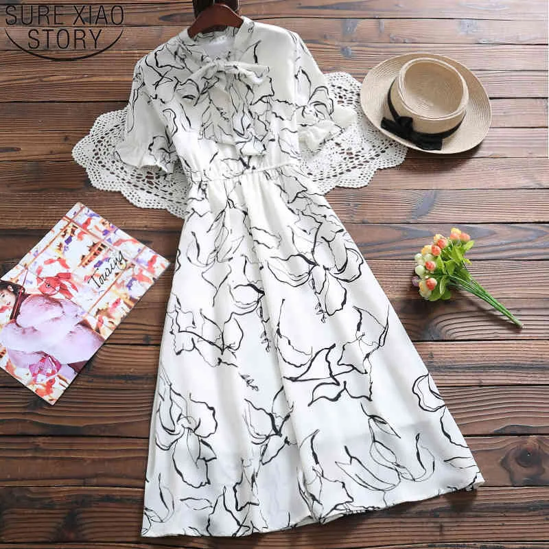 Women White Chiffon Midi Dress Casual V-Neck Short Sleeve Trumpet  Silhouette Floor-Length from Dhgate Basic & Casual Dresses