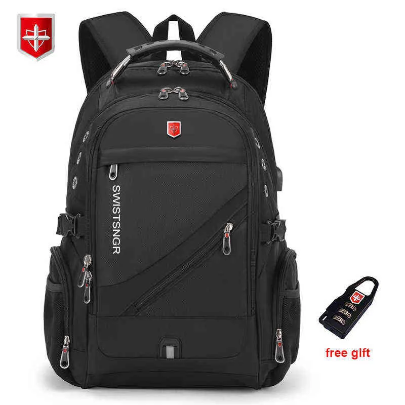 Ryggsäck stil väska 2022 Vattentät 17 tums bärbar dator Män USB Laddning Resor Dam Oxford ryggsäck Man Vintage School Mochila 1209