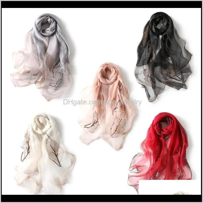 embroidered women shawls head wraps lady travel high quality winter neck scarves gift