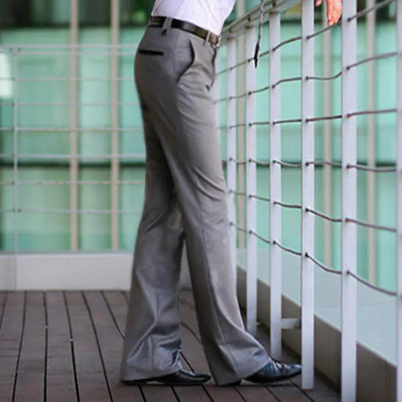 Men's Bell Bottom Pants 60s 70s Flare Formal Dress Slim Fit Casual Trousers  | eBay