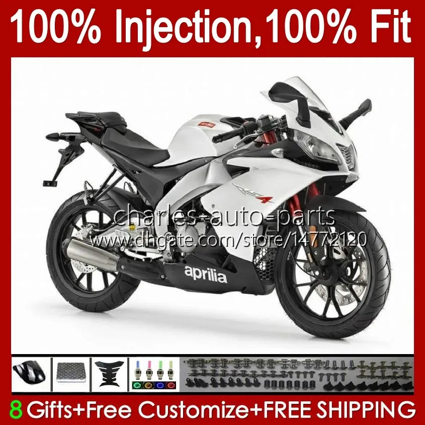 Corps d'injection Pour Aprilia RSV4 RSV-1000 RSV 1000 R RSV1000R 39No.23 RSV1000 R RR 09 10 11 12 13 14 15 RSV1000RR 2009 2010 2011 2012 2013 2014 2015 Carénage Blanc Perle