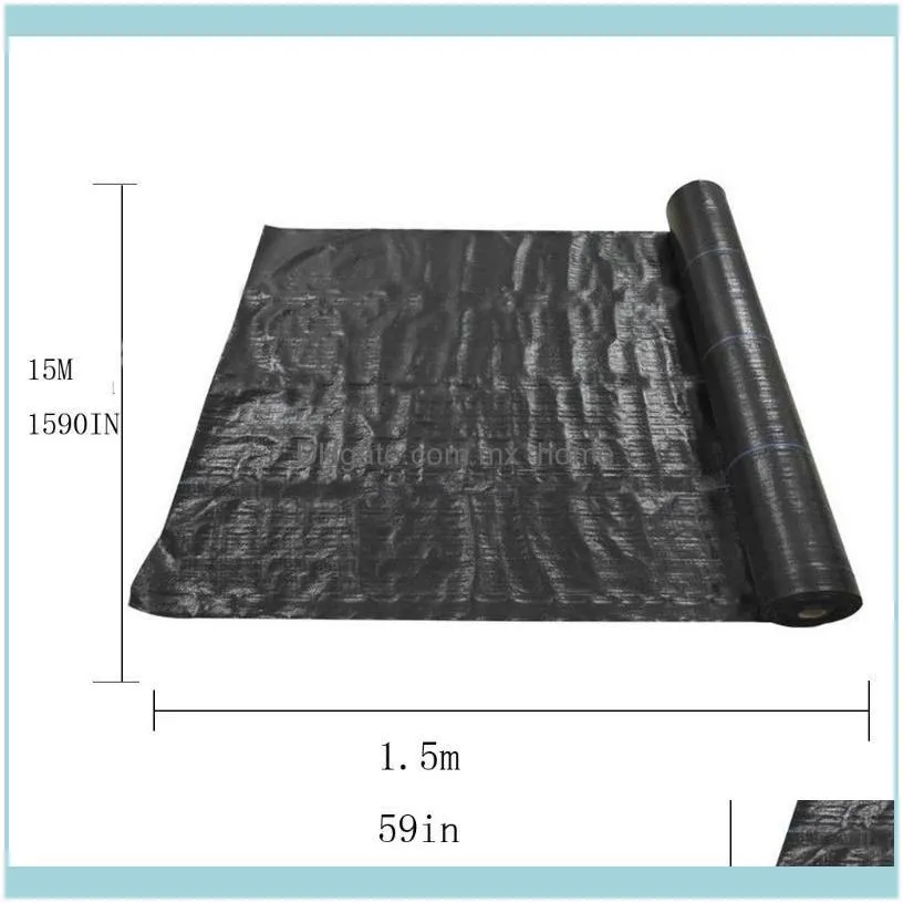 Black Anti-Grass Cloth Garden Greenhouse -Biological Control Mat Con Alta UV Stabilizzazione Tarpaulin Barrier Plant Cover Shade