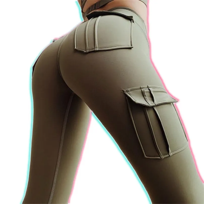 CHRLEISURE High Waist Push Up Gym Leggings With Pockets For Women Sexy  Fitness Workout Pants With Pocket, Slimming Green And Pink 211204 From  Long01, $14.4