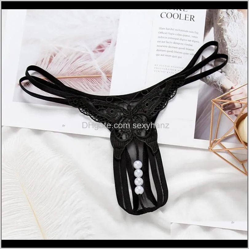 personality women`s underwear opening crotch sexy panties transparent g-string thong female lace lingerie low-waist briefs women1