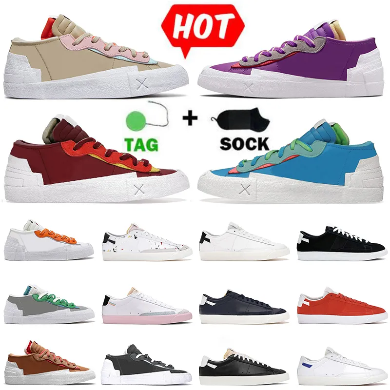 2022 Fashion Mens Women Outdoor Casual Shoes Blazer Low Purple Dusk British Tan Iron Grey Classic Green Magma Orange Blazers 77 University Team Red Trainers Sneakers