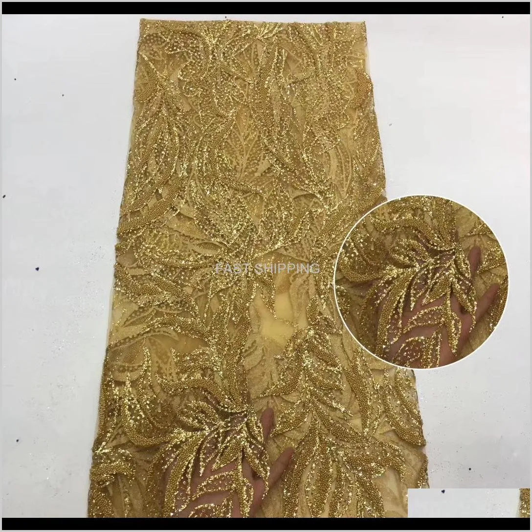 African Sequins Net Lace Fabric 2020