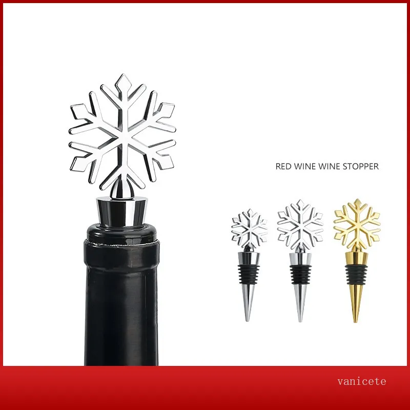 Creative Bar Tools Metal Red Wine Stopper Snowflake Shaped Wines