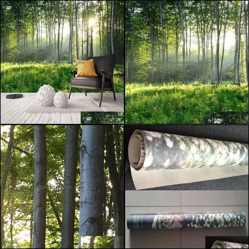 Custom Photo Wallpaper 3D Green Forest Nature Landscape Large Murals Living Room Sofa Bedroom Modern Wall Painting Home Decor A0603