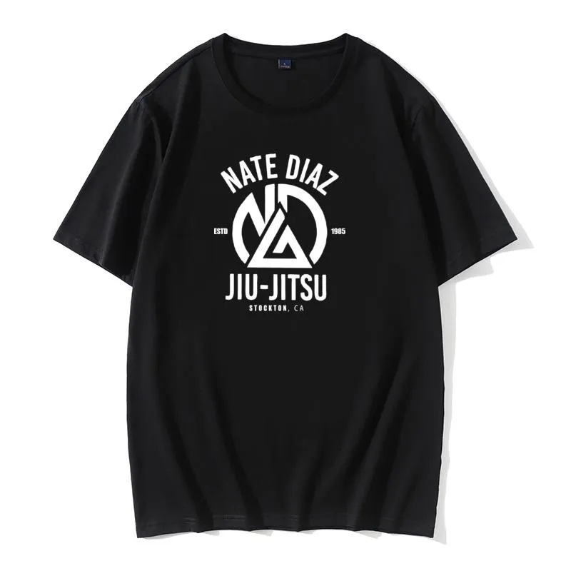 Męskie koszulki przyjazd męskie koszulki z krótkim rękawem Nate Diaz MMA Sport Stockton Brothers Fighter bokserskie koszulki prezent Camisas Hombre @ 920880