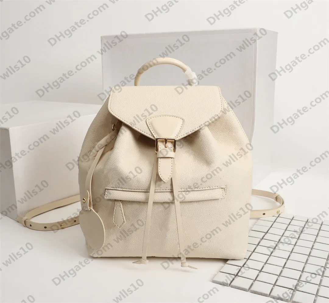 Fashion Women Designer Backpacks CowHide Leather LETTER Empreinte Flower Sackepack Homme en relief Sac Modele Montouris M45410 M45205 M45397 BABAGE