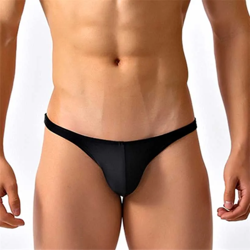 Sexy Mens Swim Briefs Half-Hip Bikini Bikini Swimwear Cintura Baixa Troncos De Natação Para Homem Gay Swimsuit Beach Shorts Desmiit Slip 220114