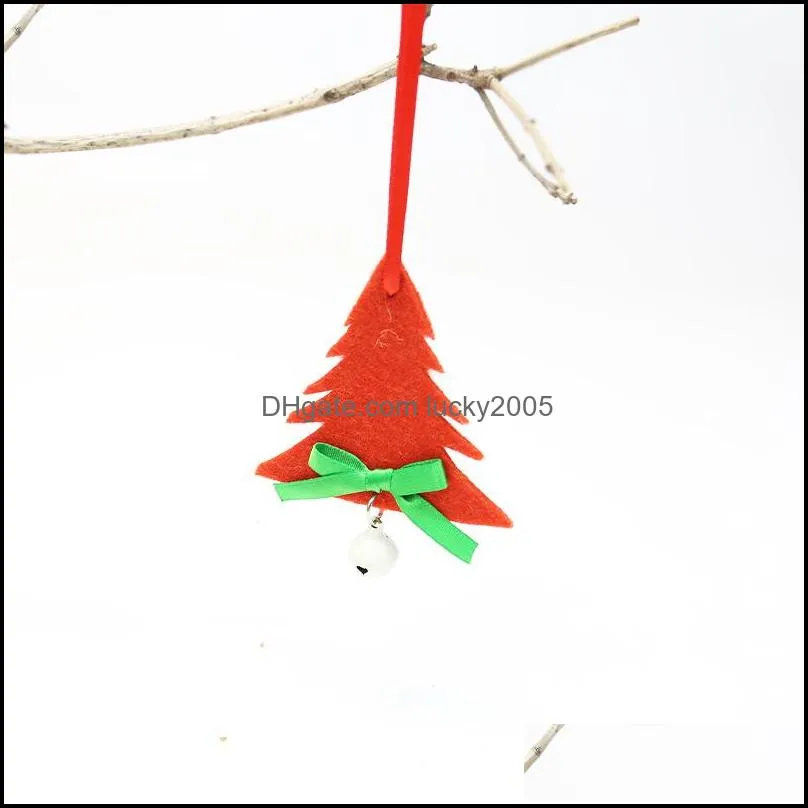 Merry Christmas Tree Plush Doll Ornaments Handmade Elf Toy Santa Claus pendant Holiday Home Party Decor EWD9549
