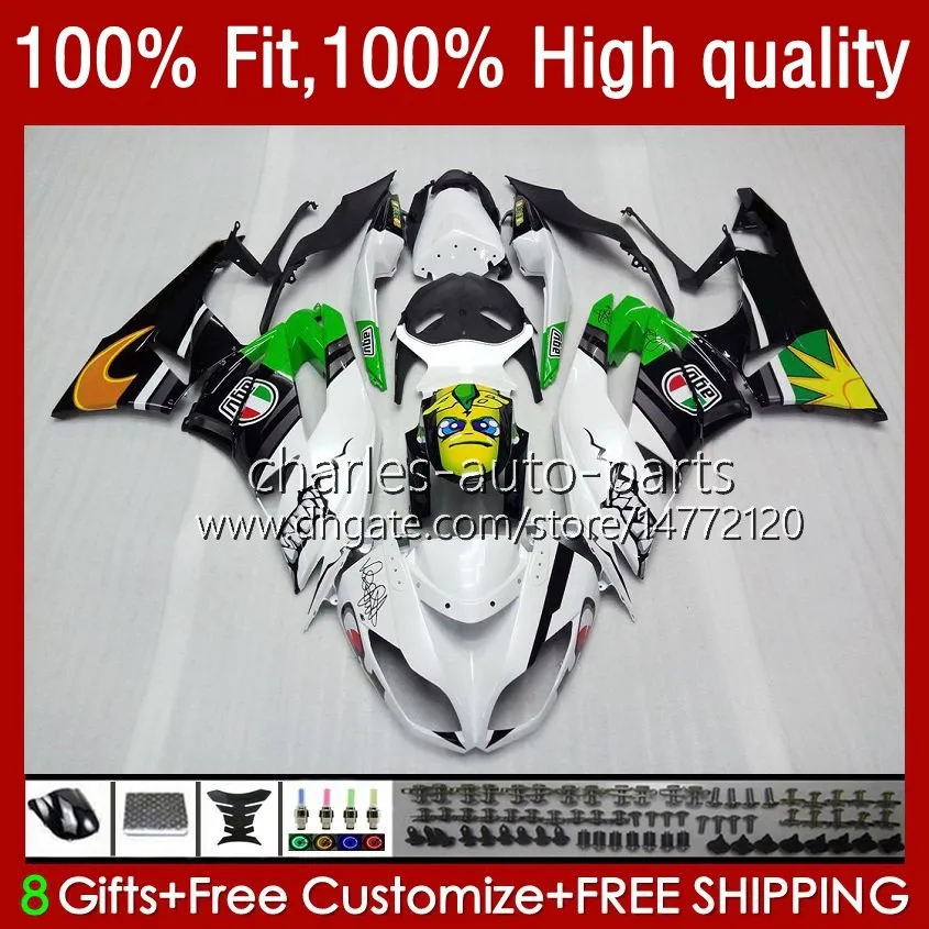 Carrozzeria iniezione per KAWASAKI NINJA ZX 6R 6 R 636 600 CC 600CC ZX600C 13No.19 ZX636 ZX6R 09 10 11 12 ZX-636 ZX-6R 2009 2010 2011 2012 ZX600 09-12 Carenatura OEM verde squalo