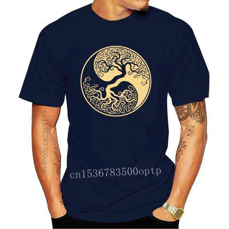 Ying Yang Tshirt Mandala andlig yoga indie cool tee kvinna kortärmad tee g1217