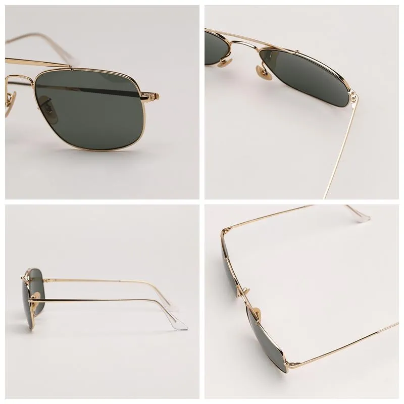 Luxury Square Metal Frame Sunglasses High Quality Eyewear Gafas De Sol Hombre
