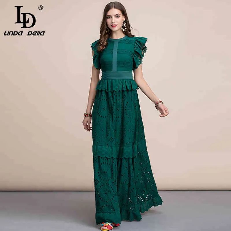 chinese dress ladies Sleeveless Button Down Tropical Print Woven Maxi Shirt Dress with Contrast Detail and Pockets main image 1
