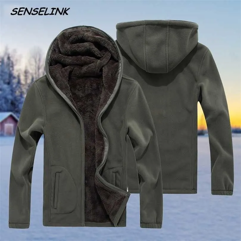 Pile invernale da uomo Capispalla caldo Giacca con cappuccio spesso Parka Autunno Army Tactical Casual Plus Size 8XL 211126