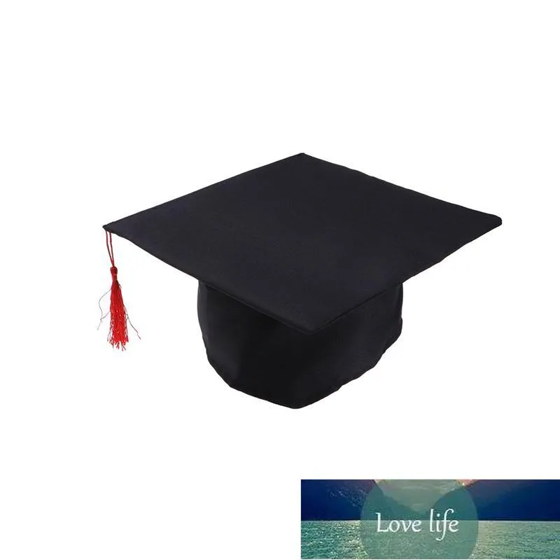 Çocuklar için kırmızı püskül ile çocuk mezuniyet şapka kostüm aksesuar doktora kapağı