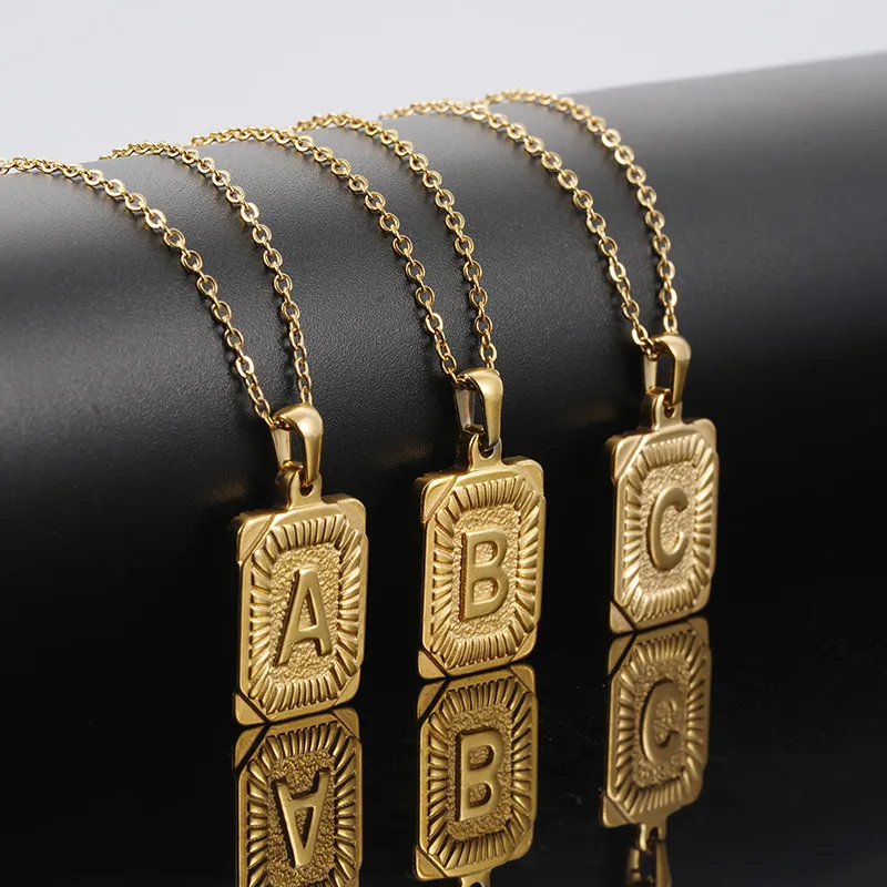 Trendsmax initial letter clearance pendant necklace