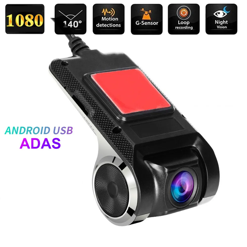 car dvr Full HD 1080P ADAS USB Cam Android Camera DVR Loop Recording Car DashCam Night Vision Video Recorder