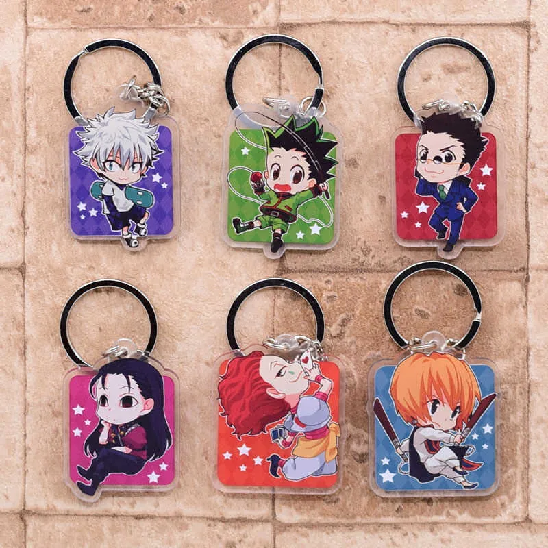 Hunter X Hunter Anime Key Ring Cute Cartoon Pendant For Anime Key Chain ...