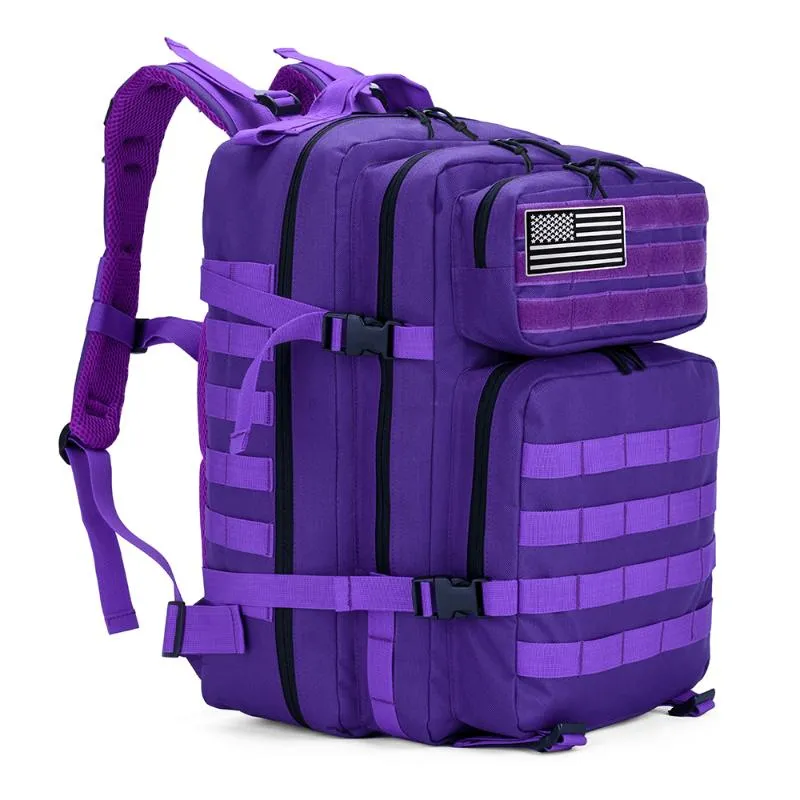 45L Military Molle Purple Backpack For Men Waterproof Outdoor Travel  Rucksack For Camping, Hiking, And Tourist Activities From Yujiliu, $34.76