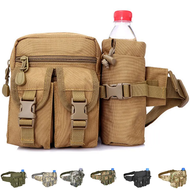 Nylon Men Waist Bag Fanny Pack Tactical Army Hiking Outdoor Camping Shoulder Bum Belt Bum Sport Chest