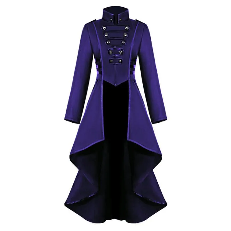 Women s Jackets 2021 Women Gothic Tailcoat Jacket Steampunk Tuxedo Suit Corset Halloween Costume Outfits Ladies Casual Coat